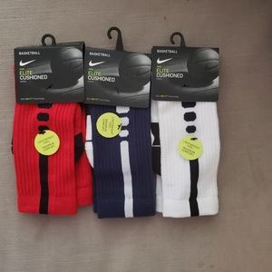 Nike Elite basketball socks youth blue pair only